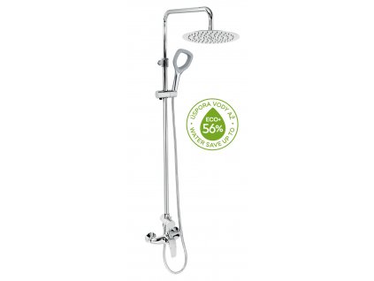 Novaservis Metalia Eco +  SETECO/57,0 - sprchový pákový úsporný set s horní sprchou a ruční sprchou  - 10,5 / 7,1 litru/min obrázek č.: 1
