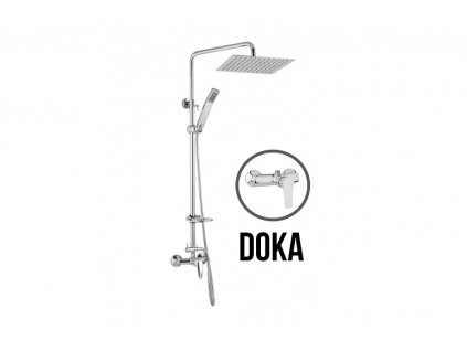 JB Sanitary DOKA SK 61 011 05 1 - Sprchová sestava s baterií 150mm, nerezovou čtvercovou sprchou 200x200mm, s příslušenstvím obrázek č.: 1