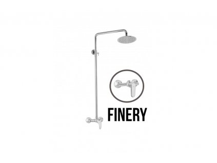 JB Sanitary FINERY SF 56 000 00 3 - Sprchová sestava s baterií 100mm,nerezovou kruhovou sprchou 200mm, bez možnosti ruční sprchy obrázek č.: 1
