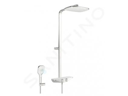 Hansa 5865017182 - Sprchový set s termostatem, 36x22 cm, 3 proudy, bílá/chrom
