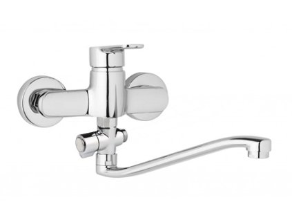 JB Sanitary MIRAM M103720 - Nástěnná umyvadlová a sprchová baterie MIRAM 150 mm, otočný přepínač, bez příslušenství, S ramínko 250 mm obrázek č.: 1
