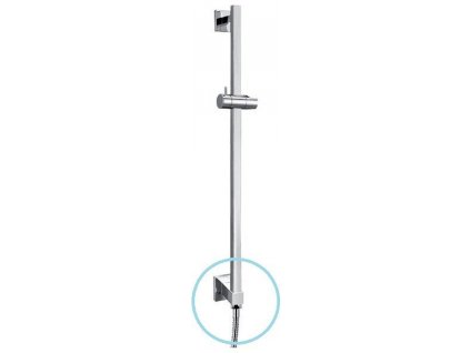 Sprchová tyč s vývodem vody, posuvný držák, 600mm, chrom obrázek č.: 1