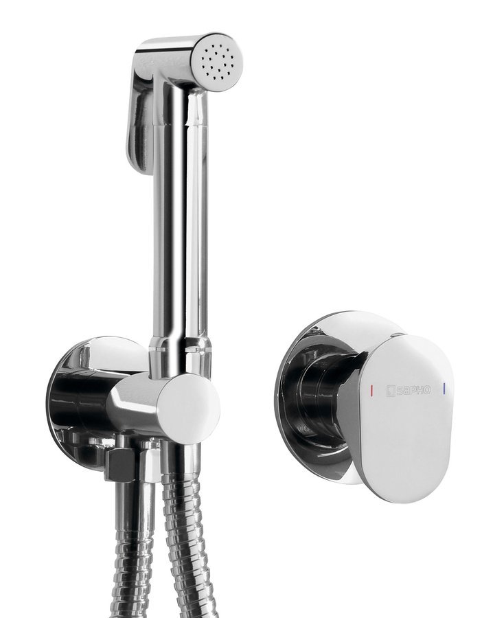 Sapho AXAMITE podomítková bidetová baterie se Stop sprškou, chrom