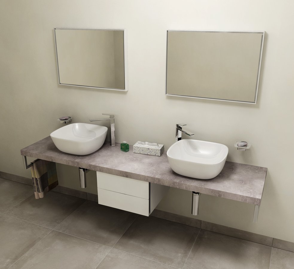 Sapho AVICE deska pod umyvadlo 230x50cm, tl.5cm, cement