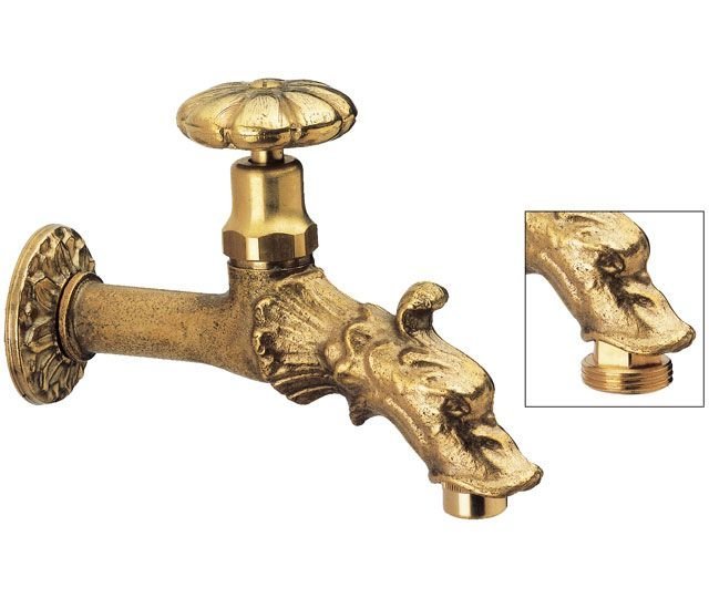Levně Sapho Retro zahradní ventil s rozetou, bronz