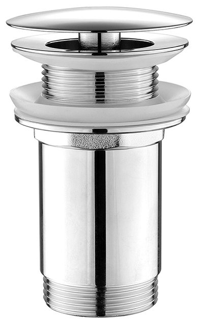 Aqualine Umyvadlová výpust 5/4“, neuzavíratelná, velká zátka, 10-50mm, chrom
