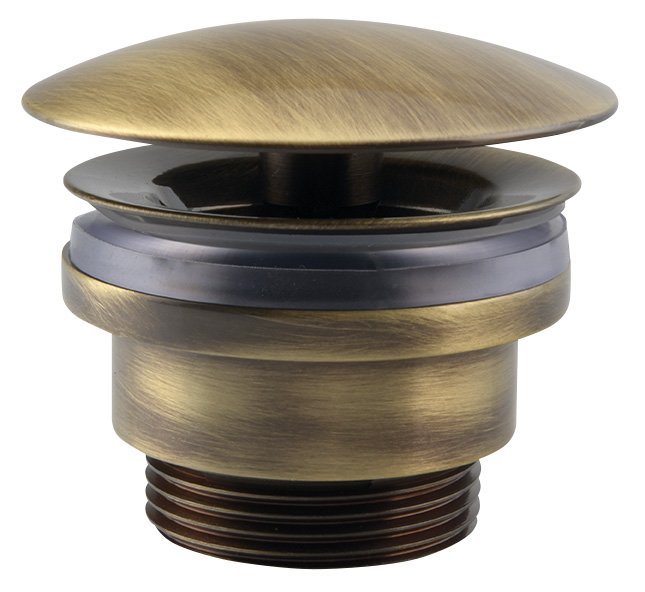 Silfra Umyvadlová výpust 5/4“, neuzavíratelná, velká zátka, 5-55mm, bronz