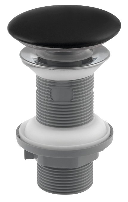 Isvea Umyvadlová výpust 5/4“, click-clack, keramická zátka, 20-70mm, černá mat