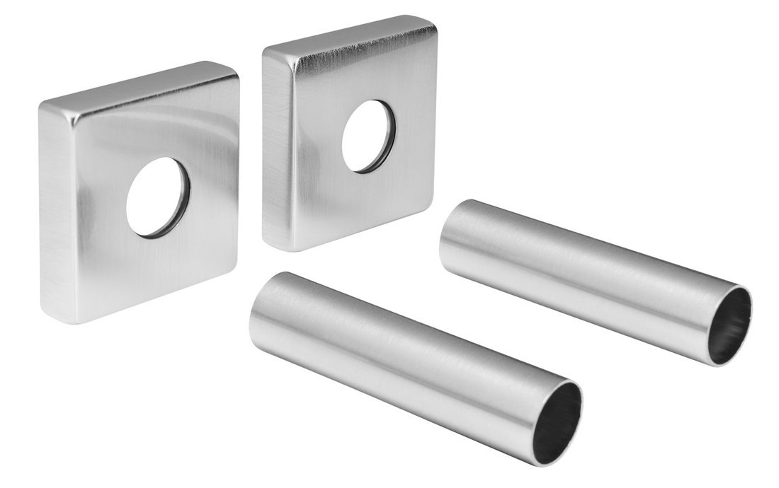 Sapho Set krycích rozet hranatých, nerez mat