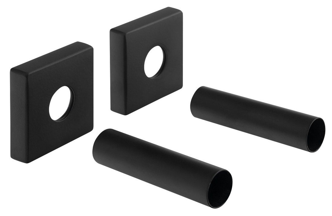 Sapho Set krycích rozet hranatých, černá mat