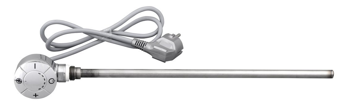 Levně Aqualine Topná tyč s termostatem, rovný kabel, 600 W, chrom