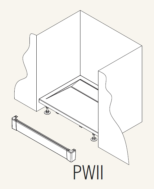 Sanswiss PWII10004 Přední panel hliníkový rovný vaničku 100 x 9,5 cm - bílý