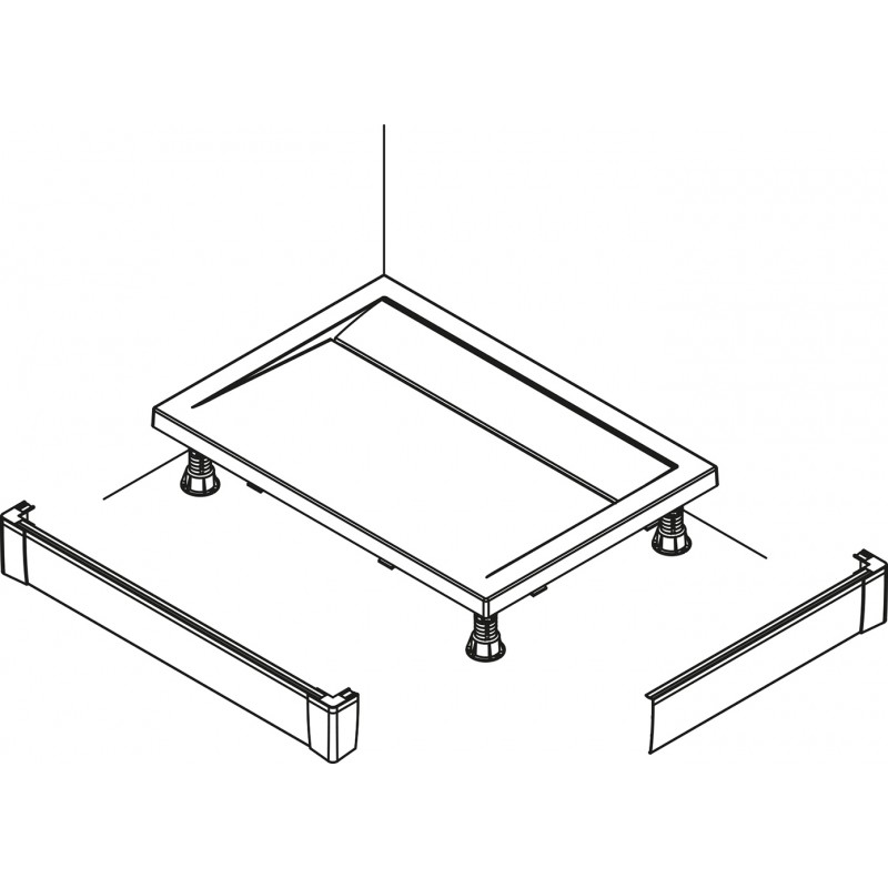 Levně Ronal PWII09004 - Přední panel hliníkový rovný vaničku 90 x 9;5 cm - bílý (Sanswiss)
