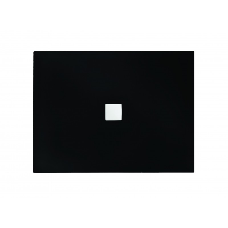 BESCO Obdélníková sprchová vanička Nox černá - 3,5 cm, 120 cm x 90 cm - Černá Krytka Sifonu