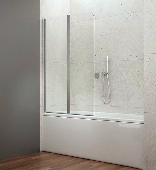 Levně Aqualine WILA vanová zástěna 900x1400mm skládací, chrom, čiré sklo