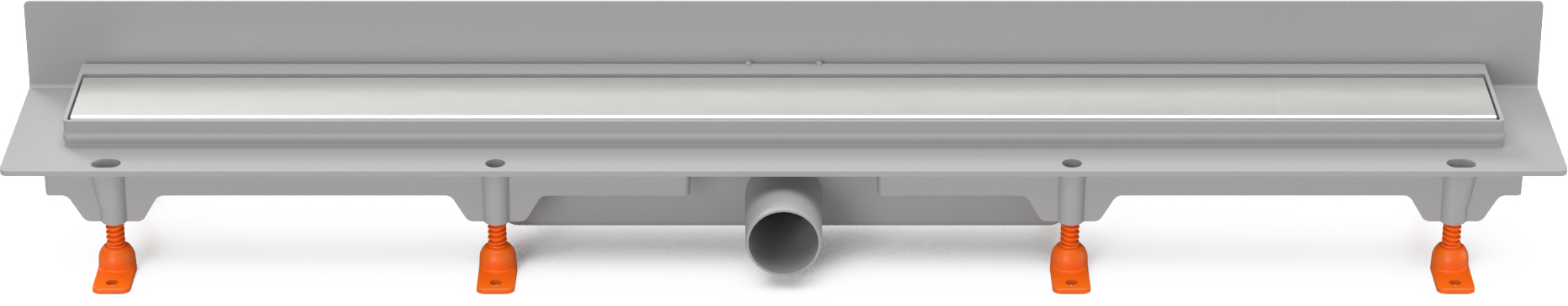 Levně Chuděj Lineární plastový žlab MCH Klasik/Floor 450 mm CH 450KN2 ke stěně s roštem Klasik a nerezovým rámečkem