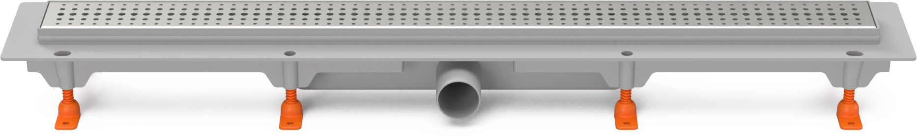 Levně Chuděj Lineární plastový žlab MCH Basic 650 mm CH 650BN do prostoru s roštem Basic a nerezovým rámečkem