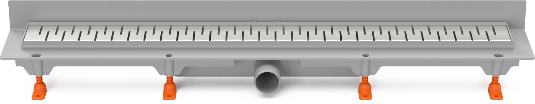 Levně Chuděj Lineární plastový žlab MCH Medium 650 mm CH 650MN2 ke stěně s roštem Medium a nerezovým rámečkem