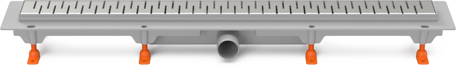 Levně Chuděj Lineární plastový žlab MCH Medium 750 mm CH 750MN do prostoru s roštem Medium a nerezovým rámečkem