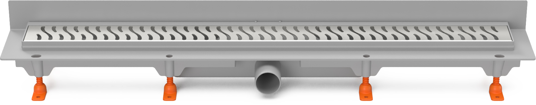 Levně Chuděj Lineární plastový žlab MCH Harmony 850 mm CH 850HN2 ke stěně s roštem Harmony a nerezovým rámečkem