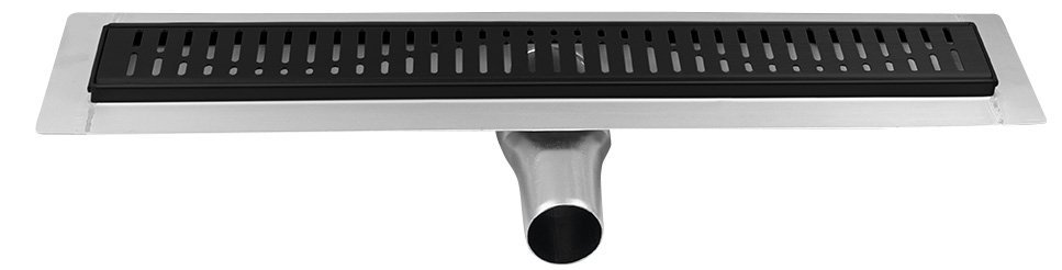 Gelco MANUS ONDA nerezový podlahový žlab s roštem, L-1150, DN50, černá mat