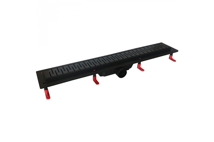 HOPA STANDARDline BLACK MEDIUM 700 - černý lineární plastový žlab 700 mm