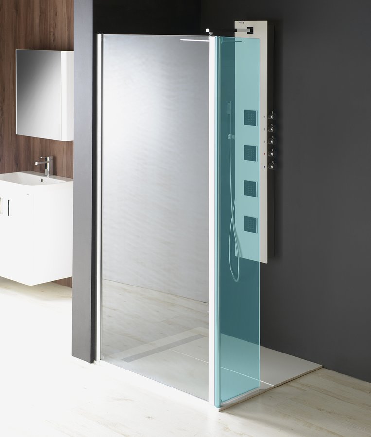 Levně Polysan MODULAR SHOWER stěna k instalaci na zeď, pro připojení otočného panelu, 1000 mm