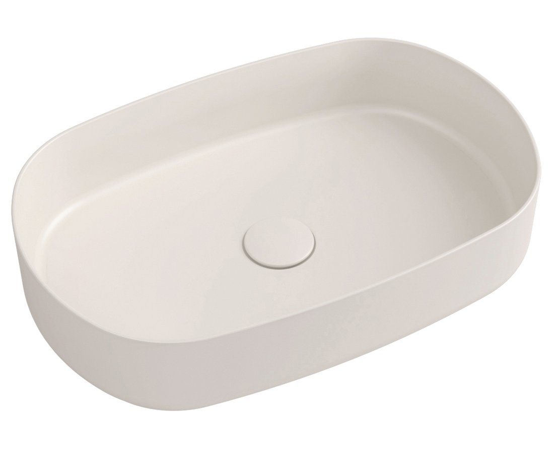 Isvea INFINITY OVAL keramické umyvadlo na desku, 55x36 cm, ivory