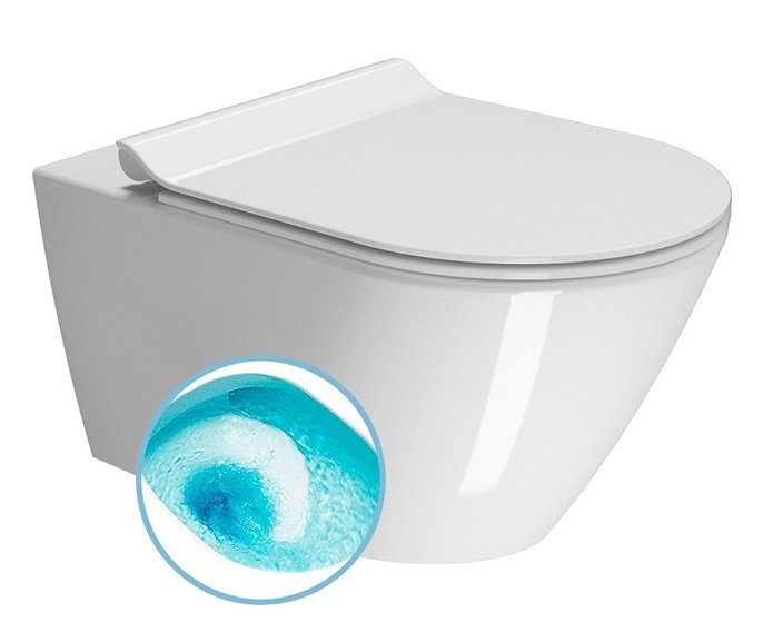 GSI KUBE X závěsná WC mísa, Swirlflush, 55x36 cm, bílá ExtraGlaze