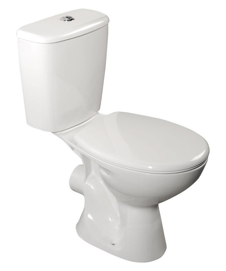 Levně Aqualine JUAN WC kombi, dvojtlačítko 3/6l, zadní odpad, bílá