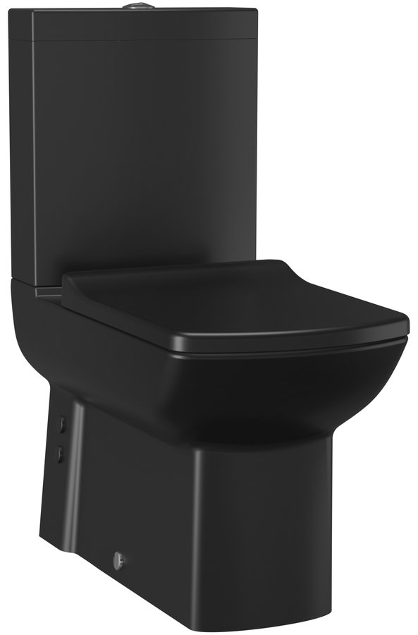 Creavit LARA WC kombi, spodní/zadní odpad, černá mat - SET(LR360-11SM00E-0000/1ks, IT5130/1ks, LR410-00SM00E-0000/1ks)