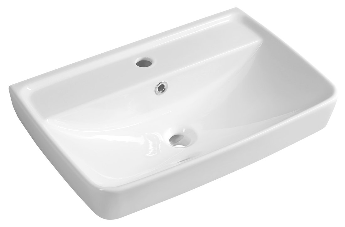 Aqualine DURU keramické umyvadlo 60x40cm, bílá