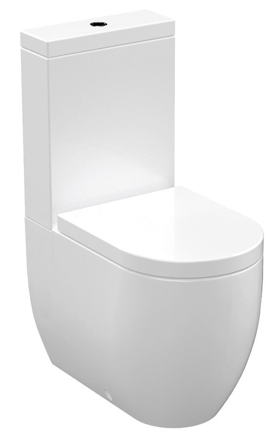 Kerasan FLO WC kombi, spodní/zadní odpad, bílá - SET(311701/1ks, 752101/1ks, 318101/1ks)