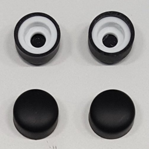 Levně Gelco CURE BLACK set (4 ks) krytek šroubů, černá mat