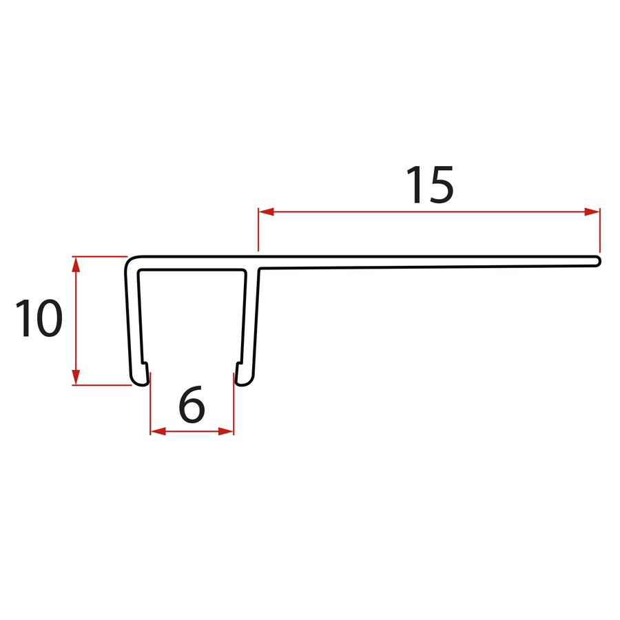 Gelco Set svislých těsnění pro sklo 6/6mm, 2000mm (2ks)