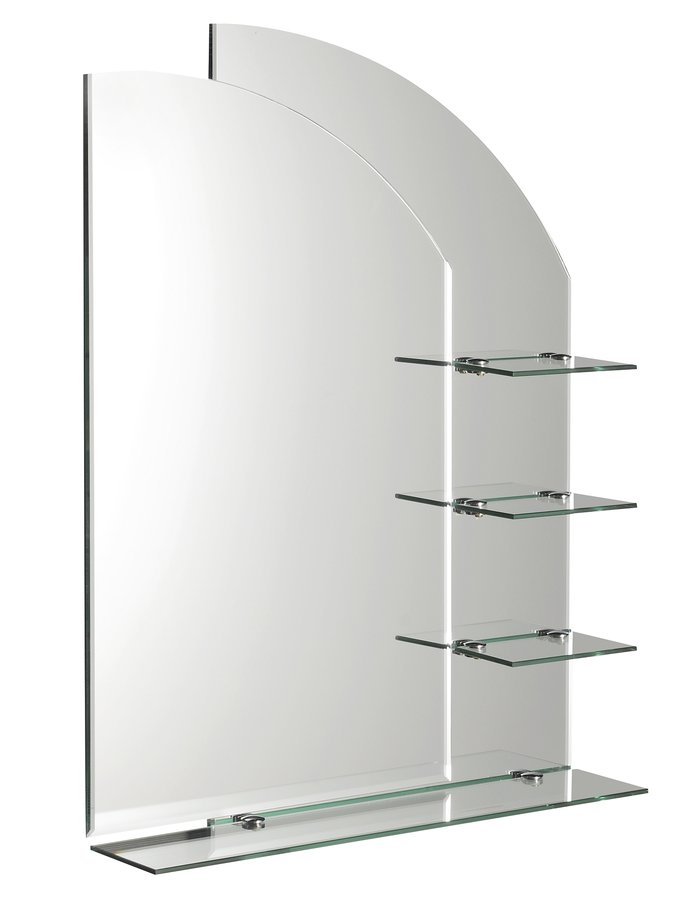 Aqualine WEGA zrcadlo s policemi 65x90cm