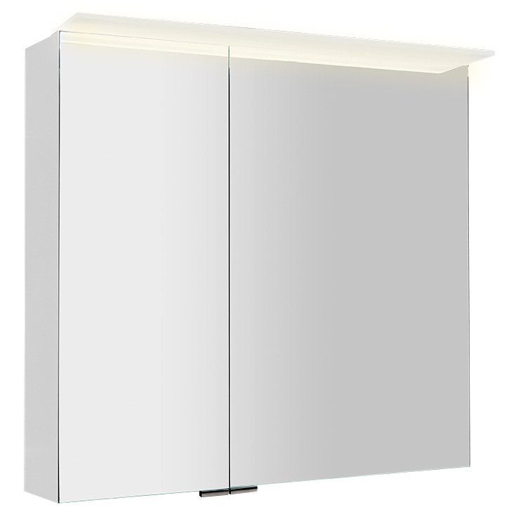 Sapho LINEX galerka s LED osvětlením, 80x70x15cm, bílá