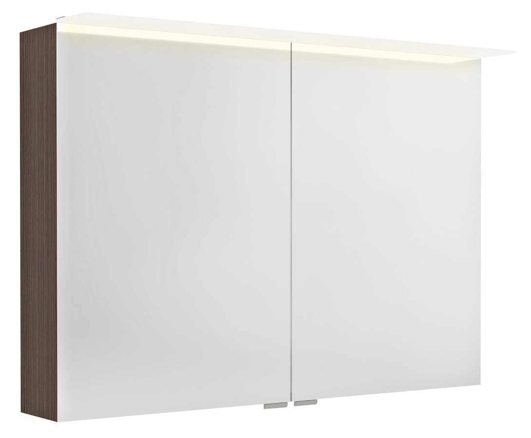 Sapho LINEX galerka s LED osvětlením, 100x70x15cm, borovice rustik