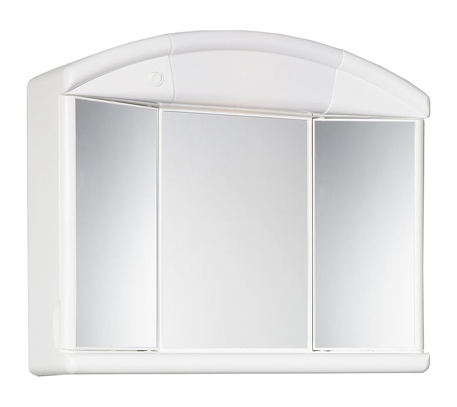 Jokey SALVA - plastová galerka se zrcadlem a světlem - šíře 59 cm