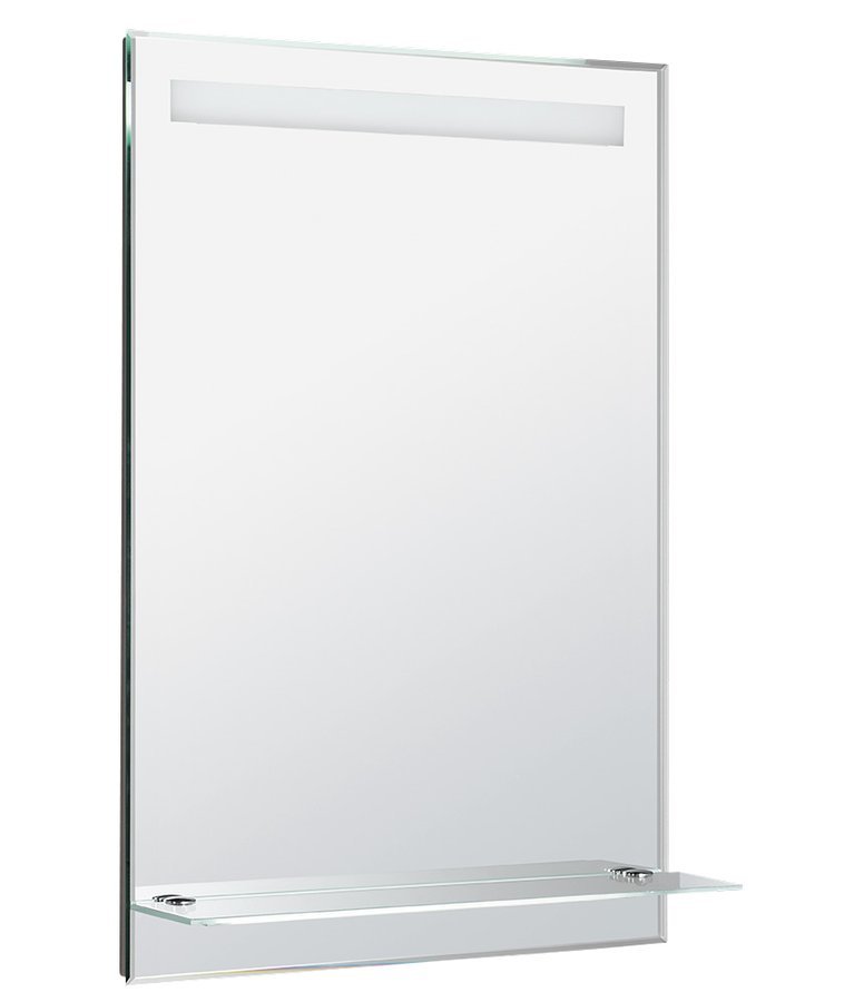 Aqualine Zrcadlo s LED osvětlením a policí 60x80cm; kolébkový vypínač