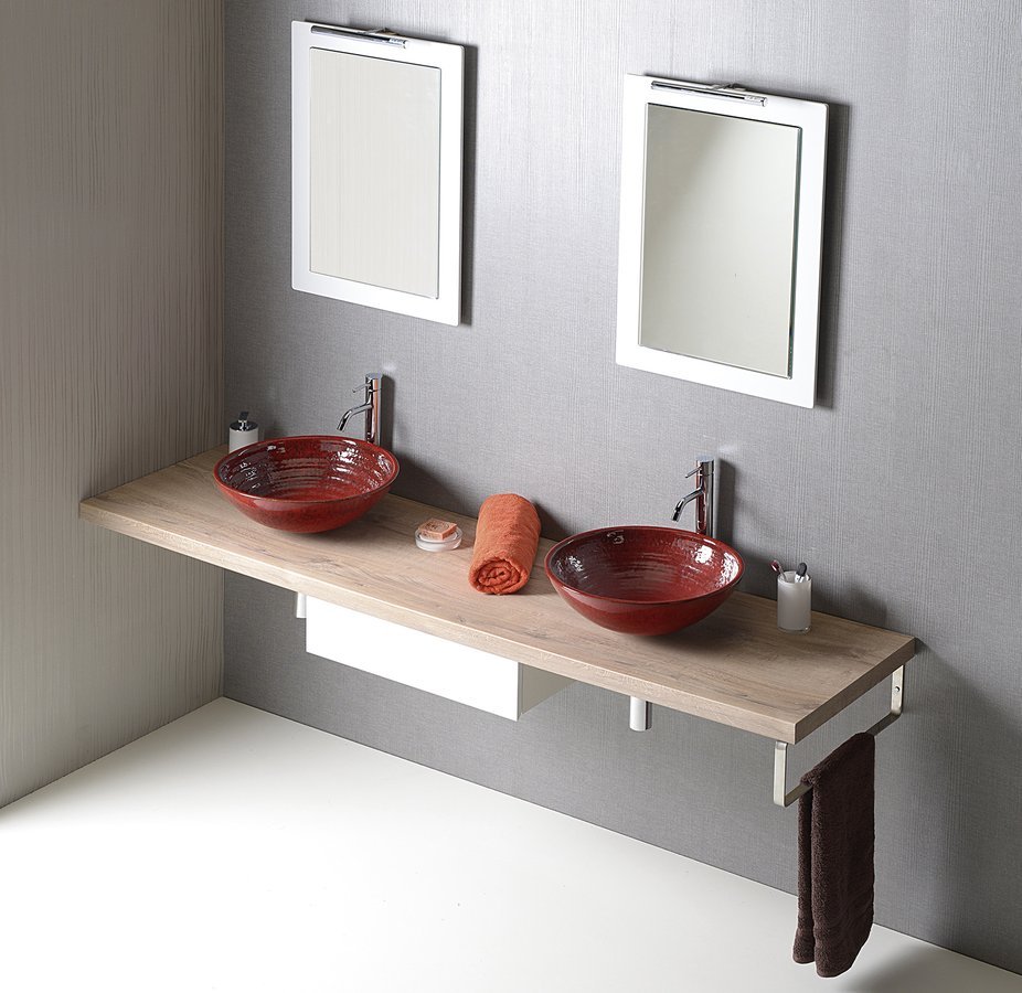 Sapho AVICE deska pod umyvadlo 220x50cm, tl.5cm, dub Rover