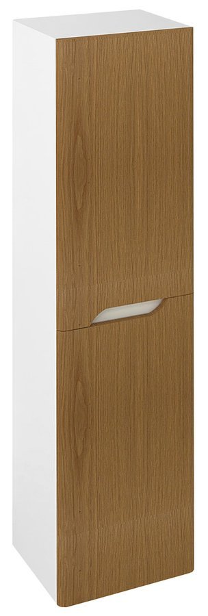 Sapho MEDIENA skříňka vysoká 35x140x30cm, 2x dvířka, levá/pravá, bílá mat/dub natural