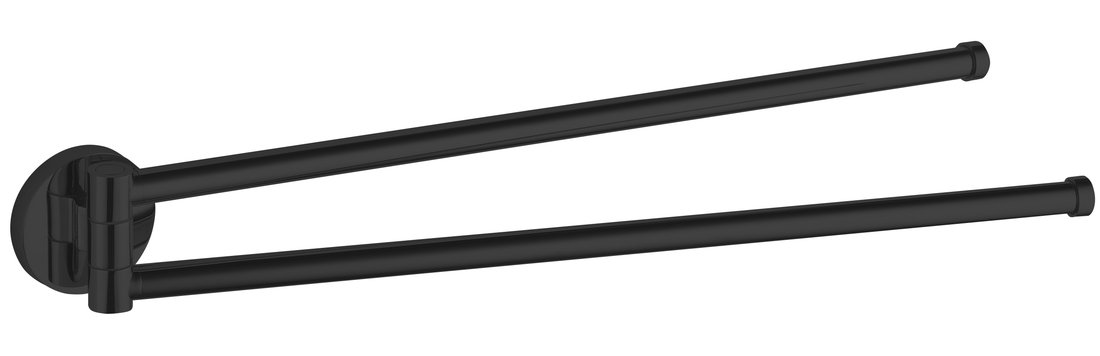 Levně Aqualine SAMBA dvojitý držák ručníků otočný 450mm, černá