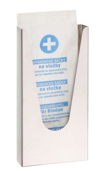 Sapho Zásobník na papírové sáčky HygBag; 120x240x32mm; nerez lesk