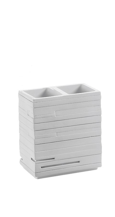 Levně Gedy QUADROTTO držák kartáčků na postavení, bílá