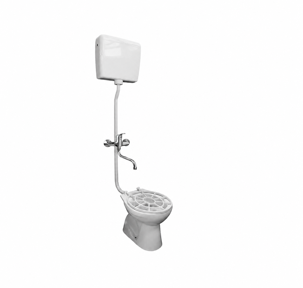 Eco produkty Úklidový komplet s výlevkou (wc mísa spodní s mřížkou); nádržkou a baterií - spodní odpad