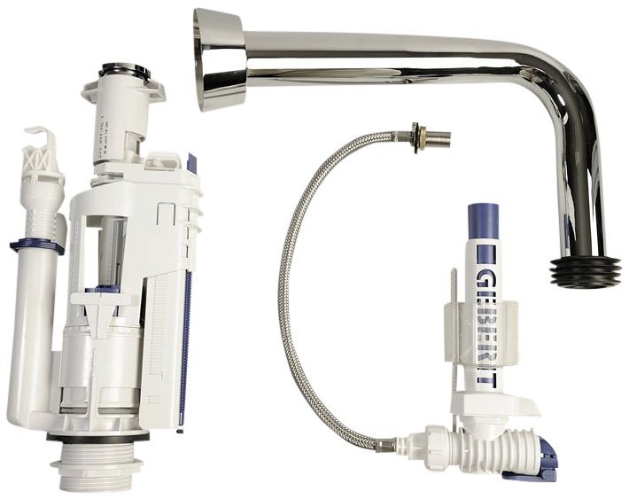 Levně GSI CLASSIC splachovací mechanismus k WC nádržce nízké, chrom