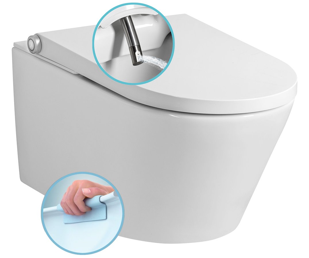 Sapho VEEN CLEAN závěsné WC s integrovaným elektronickým bidetem