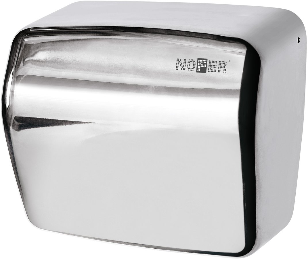 Levně NOFER KAI bezdotykový elektrický osoušeč rukou 220-240V, 1500W, 270x240x170 mm, nerez lesk