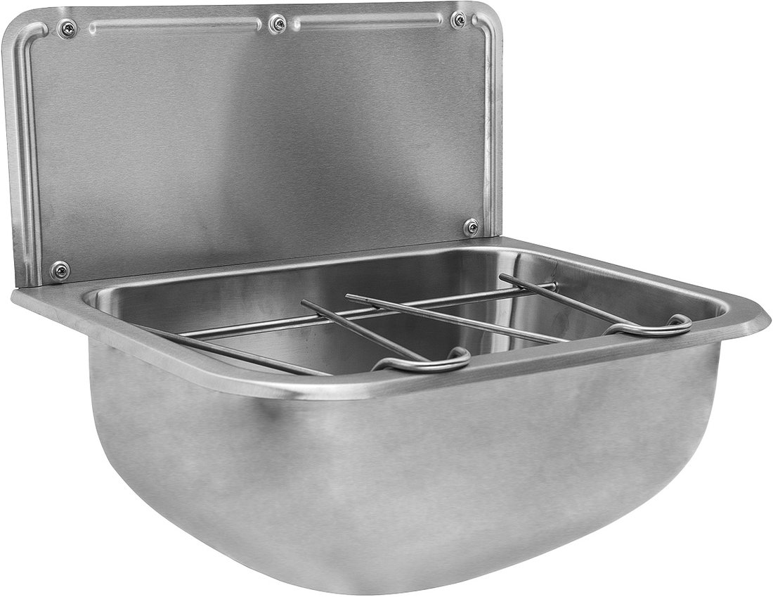 Levně NOFER Závěsná výlevka se zády a roštem 460x246x342 mm, nerez mat